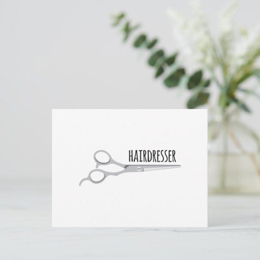 Carte Postale Ciseaux de coiffeur (Debout devant)