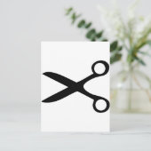 Carte Postale ciseaux de coiffeur noir (Debout devant)