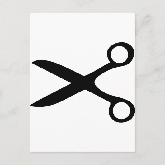 Carte Postale ciseaux de coiffeur noir (Devant)