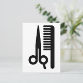 Carte Postale Ciseaux et peigne (Debout devant)