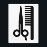 Carte Postale Ciseaux et peigne<br><div class="desc">Affaires de cheveux ou coupe et peignée</div>
