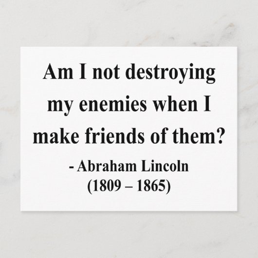 Carte Postale Citation 12a de Abraham Lincoln (Devant)