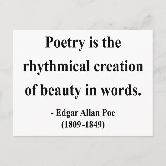 Carte Postale Citation 5a d'Edgar Allen Poe (Devant)