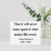 Carte Postale Citation 5a d'Emily Dickinson (Debout devant)
