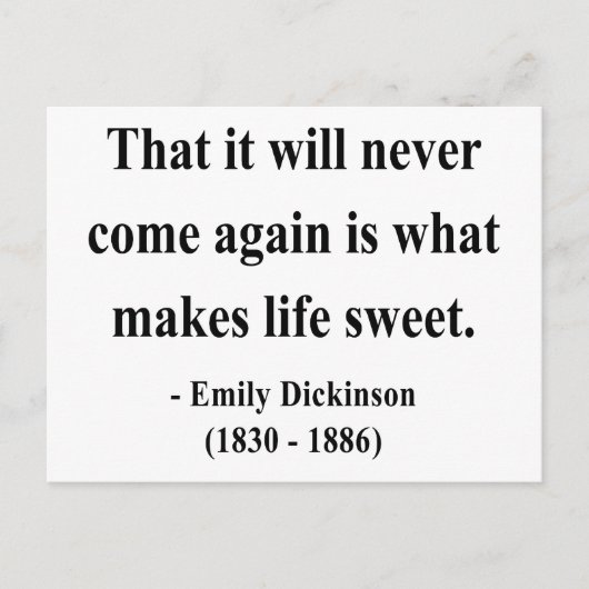 Carte Postale Citation 5a d'Emily Dickinson (Devant)