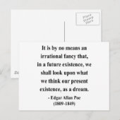 Carte Postale Citation 7a d'Edgar Allen Poe (Devant / Derrière)
