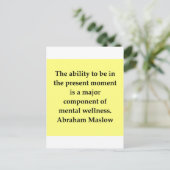 Carte Postale citation abraham maslow (Debout devant)