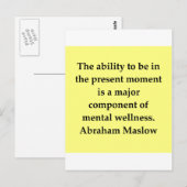 Carte Postale citation abraham maslow (Devant / Derrière)