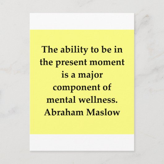 Carte Postale citation abraham maslow (Devant)