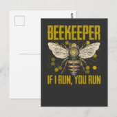 Carte Postale Citation amusante d'apiculteur (Devant / Derrière)