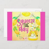 Carte Postale Citation amusante Gnome Lemons (Devant / Derrière)