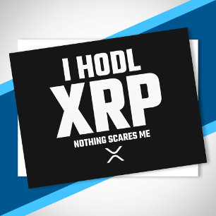 Carte Postale Citation amusante XRP Crypto CryptoCurrency Hodl X