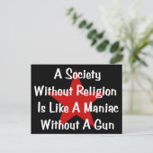 Carte Postale Citation anti-religion (Debout devant)