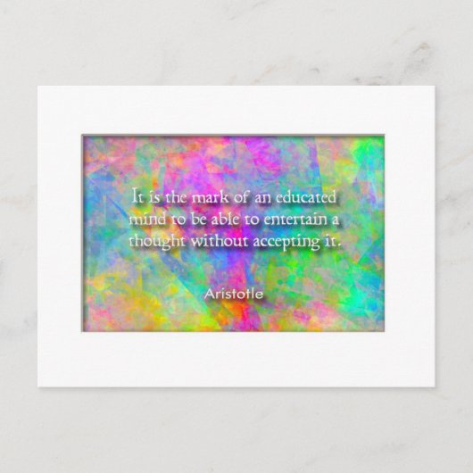 Carte postale citation Aristote (Devant)