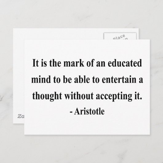 Carte Postale Citation Aristote 1a (Devant / Derrière)
