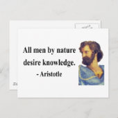 Carte Postale Citation Aristote 6b (Devant / Derrière)