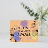 Carte Postale Citation artistique florale colorée (Debout devant)