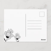 Carte Postale Citation artistique florale colorée (Dos)