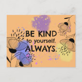 Carte Postale Citation artistique florale colorée (Devant)