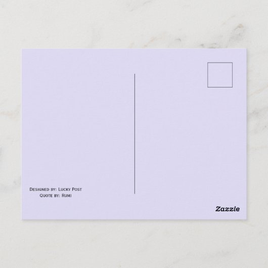 Carte postale Citation "Be a Lamp" (Dos)