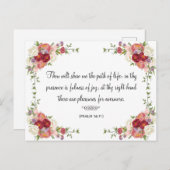 Carte Postale Citation Biblique Inspirationnelle Religieuse Flor (Devant / Derrière)