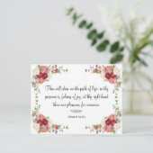 Carte Postale Citation Biblique Inspirationnelle Religieuse Flor (Debout devant)