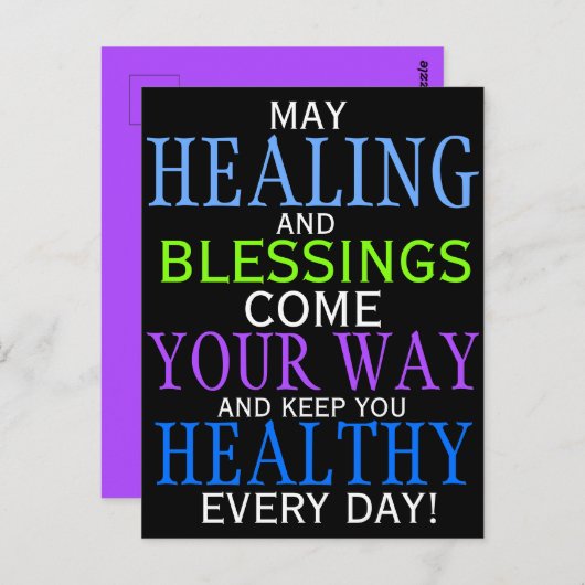 Carte Postale Citation BONNE CHALEUR ET BÉNÉFICES (Devant / Derrière)