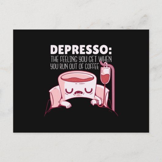 Carte Postale Citation café Depresso (Devant)