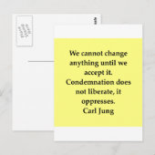 Carte Postale citation carl jung (Devant / Derrière)