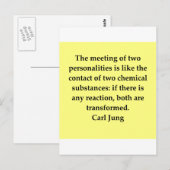 Carte Postale citation carl jung (Devant / Derrière)