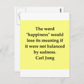 Carte Postale citation carl jung (Devant / Derrière)