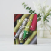 Carte Postale Citation cassée de crayons (Debout devant)