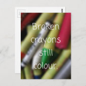 Carte Postale Citation cassée de crayons (Devant / Derrière)
