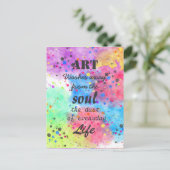 Carte Postale Citation célèbre à l'aquarelle rafraîchissante (Debout devant)