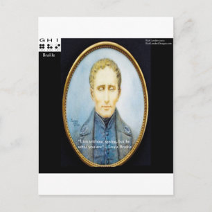 Carte Postale Citation célèbre de Louis Braille