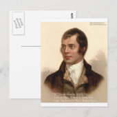 Carte Postale Citation célèbre de Robert Burns (Devant / Derrière)