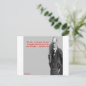 Carte Postale Citation célèbre "Lutte" de Sigmund Freud (Debout devant)