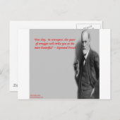 Carte Postale Citation célèbre "Lutte" de Sigmund Freud (Devant / Derrière)