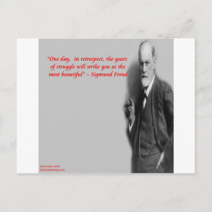 Carte Postale Citation célèbre "Lutte" de Sigmund Freud