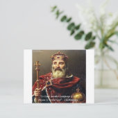 Carte Postale Citation Charlemagne & Langues célèbres (Debout devant)