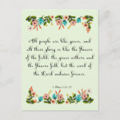 Carte Postale Citation chrétienne Art - Jérémie 24:6 (Devant)