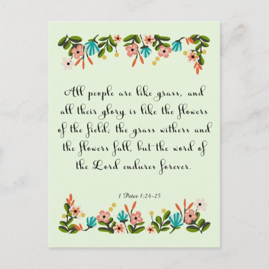 Carte Postale Citation chrétienne Art - Jérémie 24:6 (Devant)