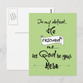 Carte Postale Citation Chrétienne Inspirante de Motivation (Devant / Derrière)