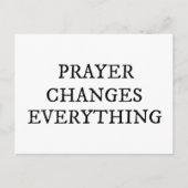 Carte Postale Citation chrétienne 'La prière change tout' (Devant)