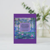 Carte Postale Citation Claude Monet Water Lily (Debout devant)