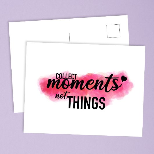 Carte postale Citation "Collect Moments"