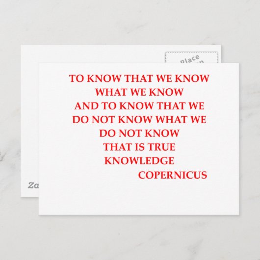 Carte Postale Citation COPERNICUS (Devant / Derrière)