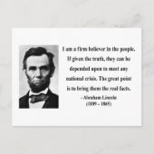 Carte Postale Citation d'Abraham Lincoln 14b (Devant)