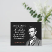 Carte Postale Citation d'Abraham Lincoln sur le personnage (Debout devant)