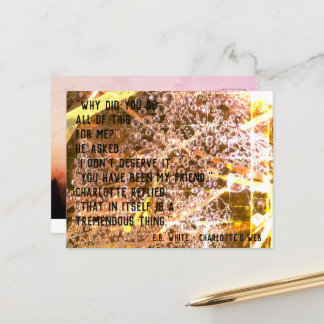 Carte Postale Citation d'amitié personnalisable - Le Réseau de C